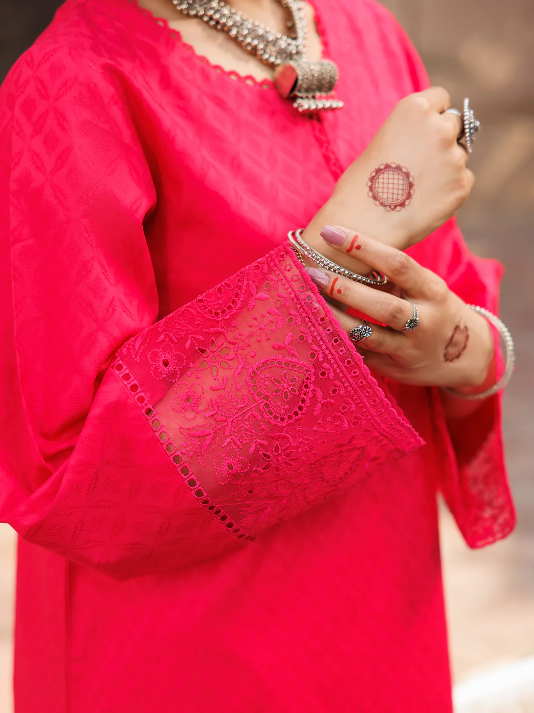 Pink Lino Kara 2 Piece Stitched - AL-2PS-LKS-1054 - Image 3
