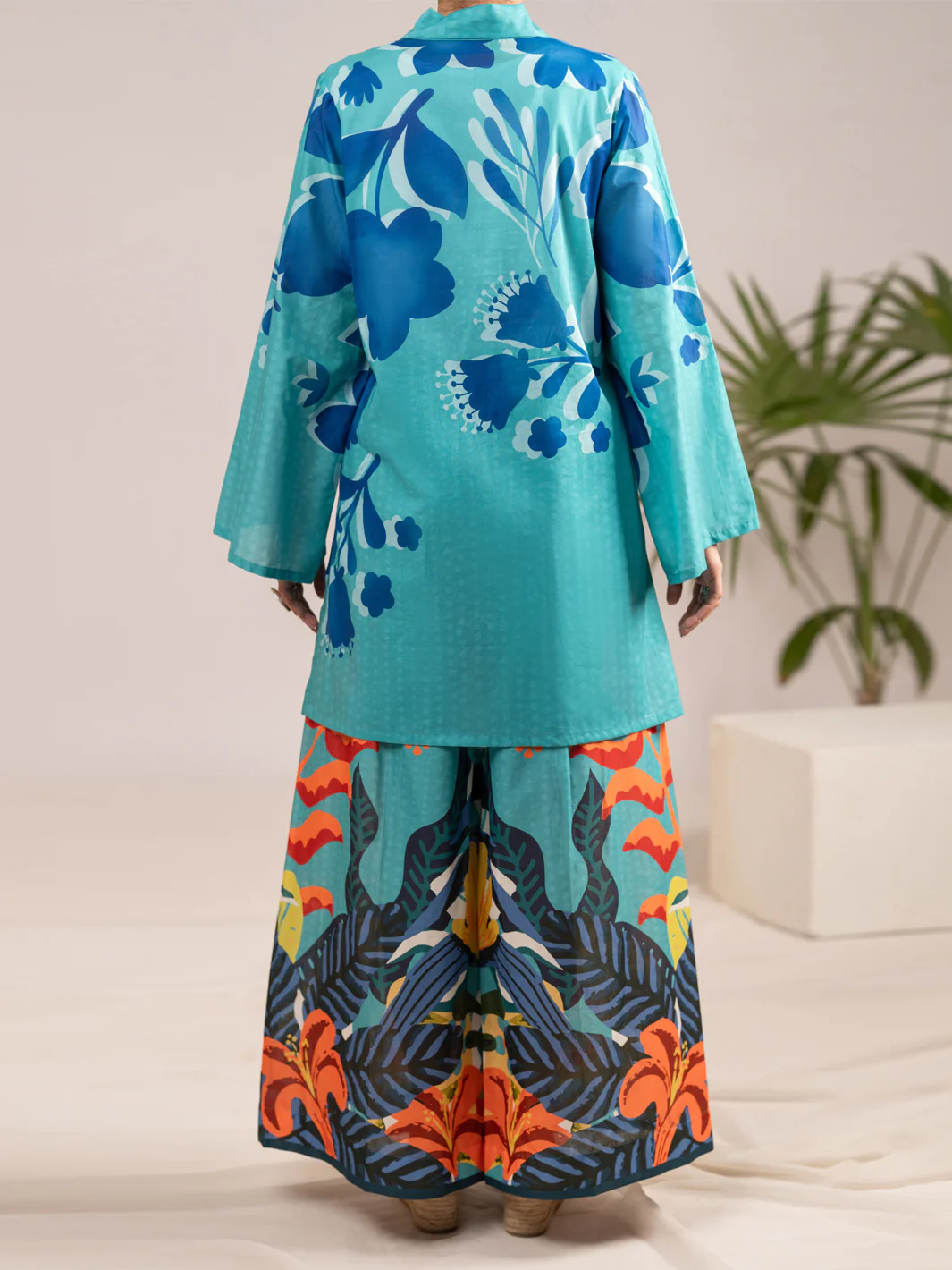 Aqua Blue Lawn 2Pc Stitched - AL-2PS-LKS-1112 - Image 3