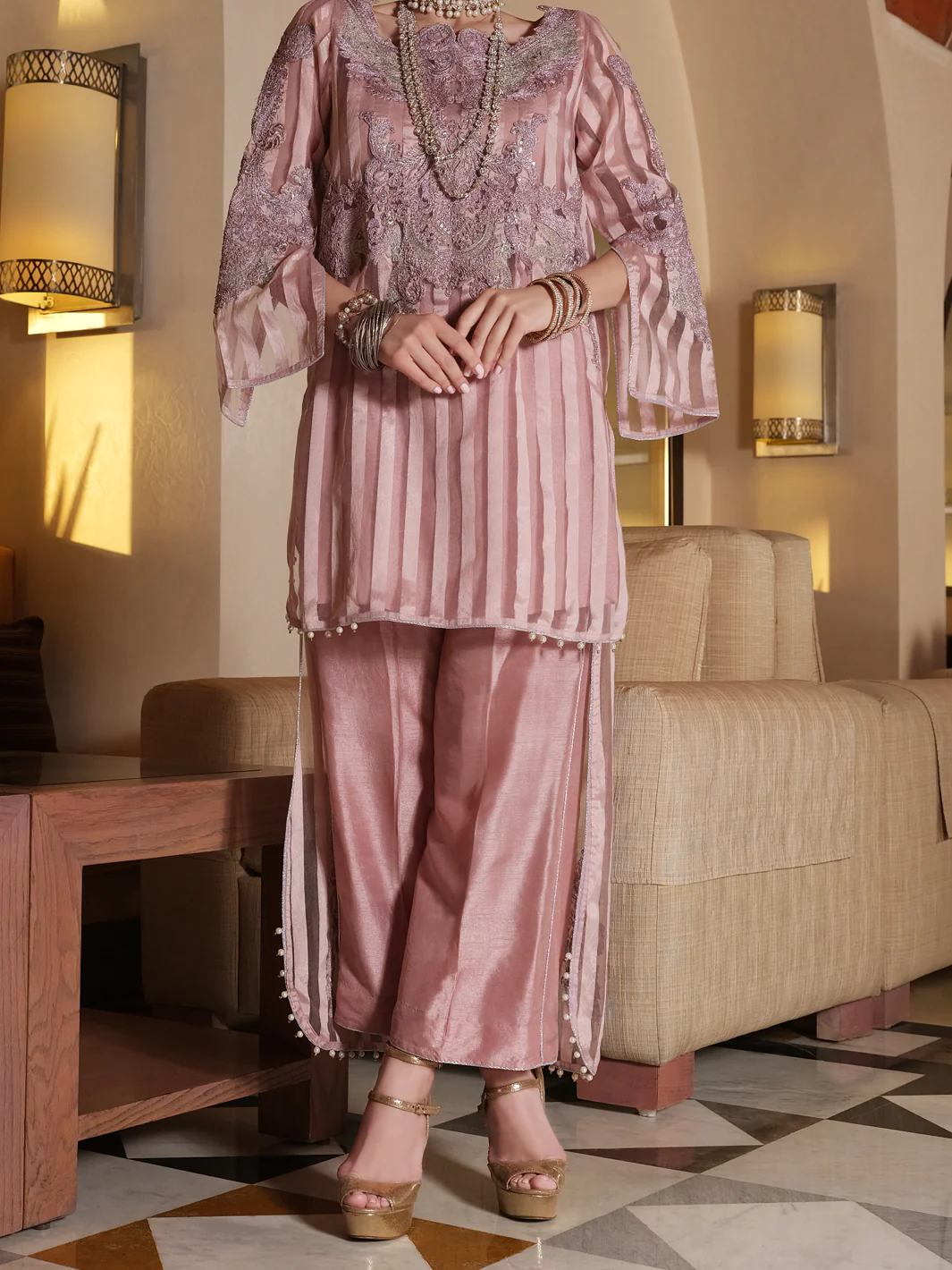 Purple 2 Piece Formal Stitched - AL-2PS-LS-285