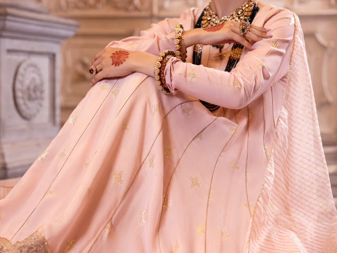 Light Pink Viscose Lurex Formal 3 Piece Stitched - AL-3PS-LS-513 - Image 5