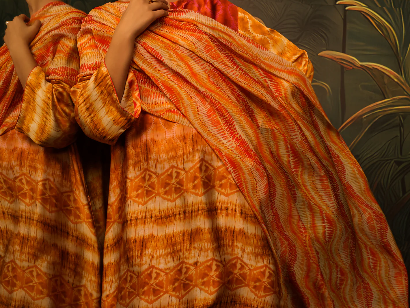 Mustard Silk Formal 3Pc Stitched - AL-3PS-SS-LS-586 - Image 4