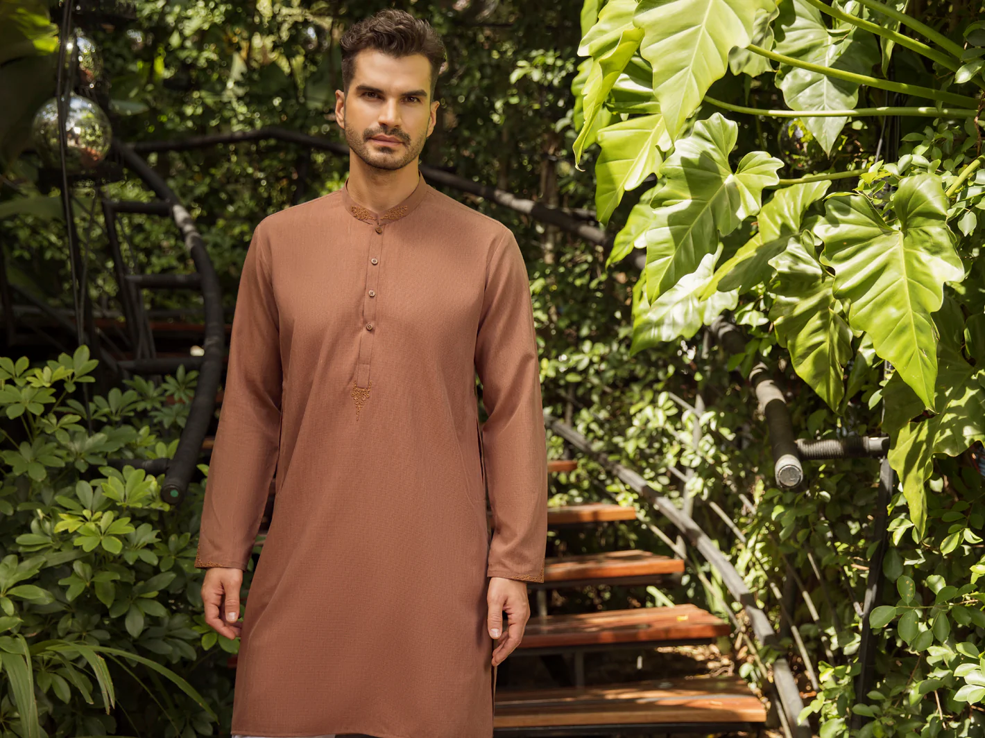 Rust Kurta - AL-K-1007 - Image 4