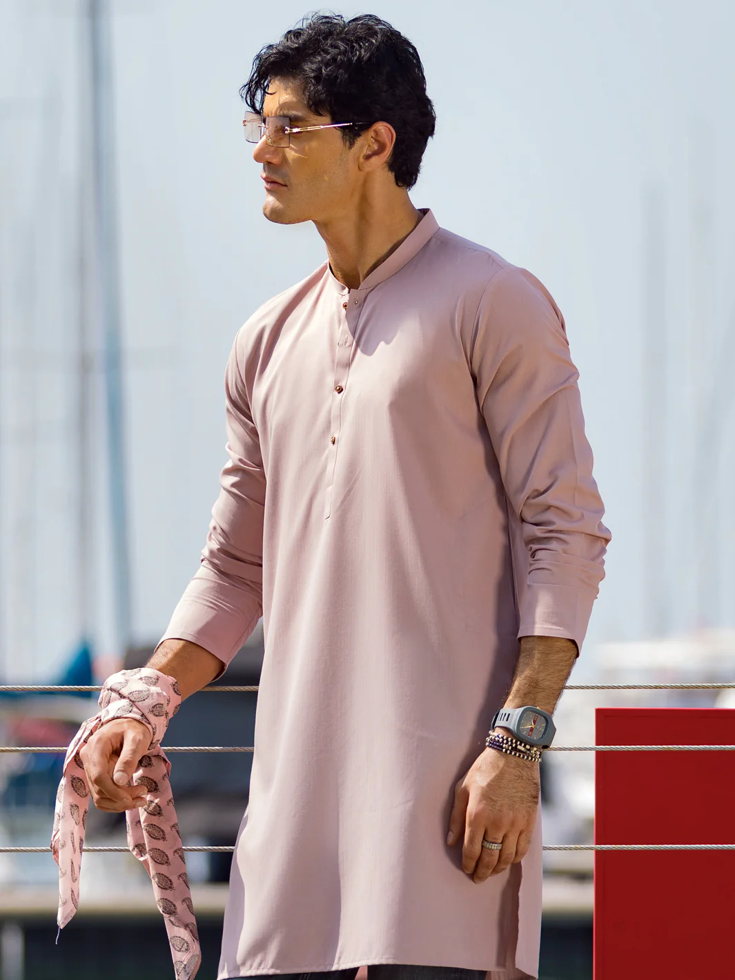 Pink Kurta - AL-K-1046 - Image 2
