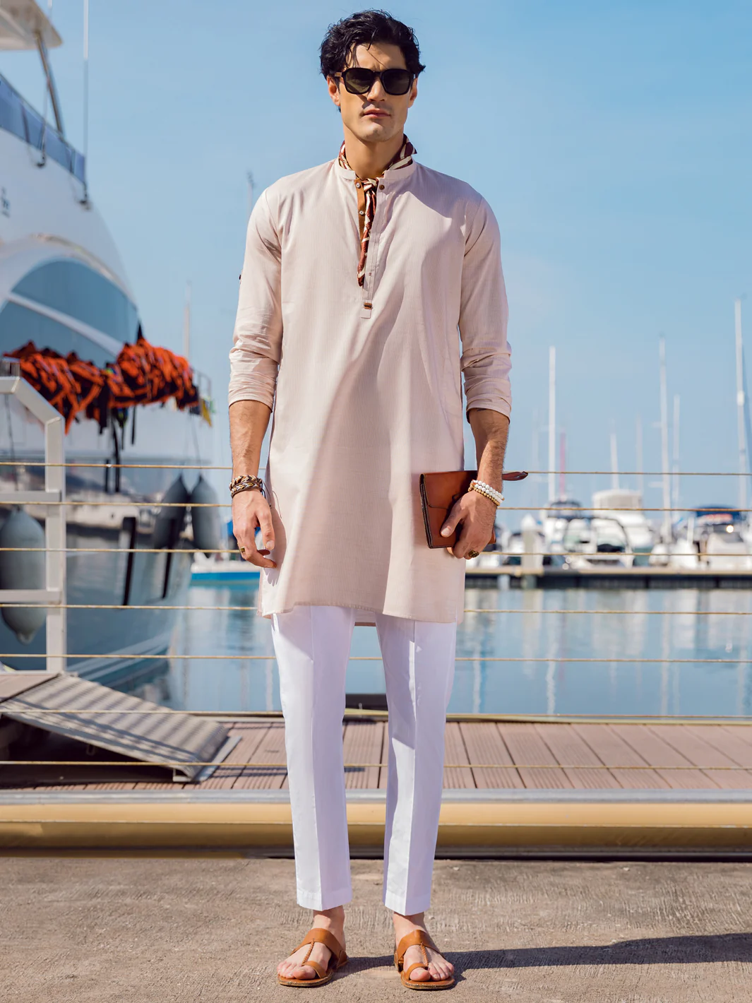 Peach Kurta - AL-K-1055