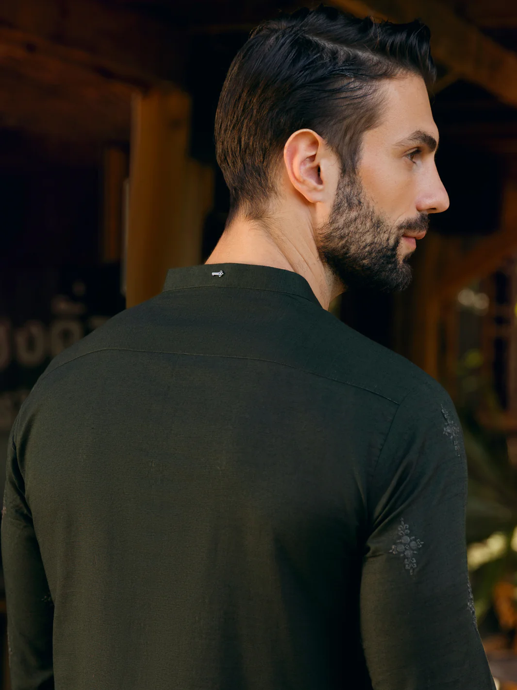 Green Kurta - AL-K-1063B - Image 4