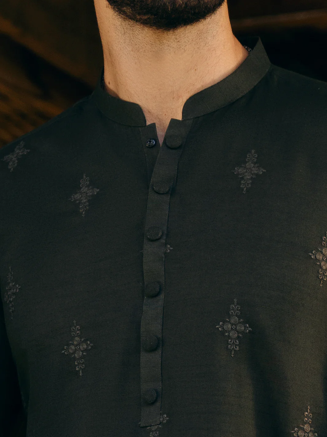 Green Kurta - AL-K-1063B - Image 5