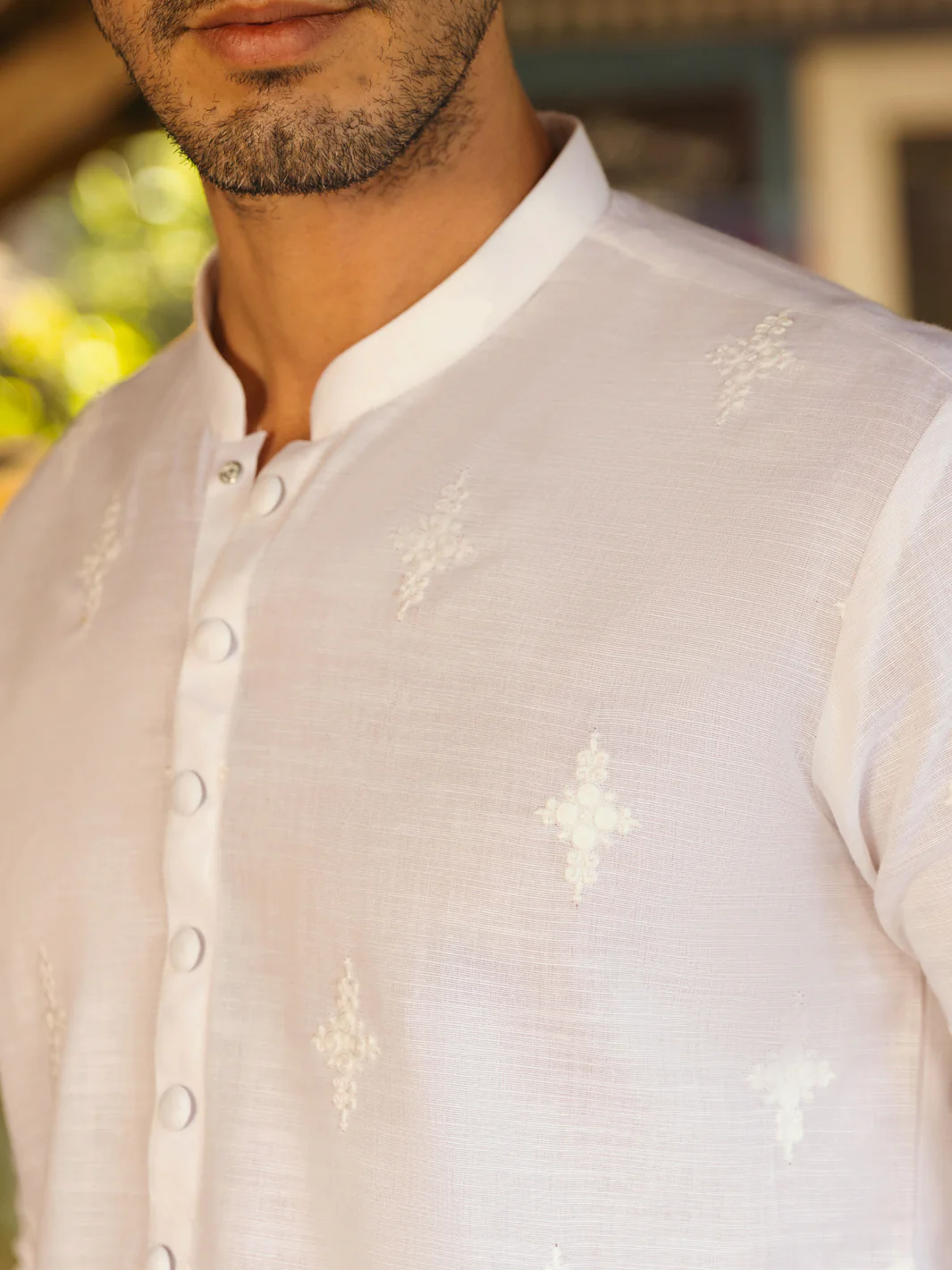 White Kurta - AL-K-1063C - Image 4