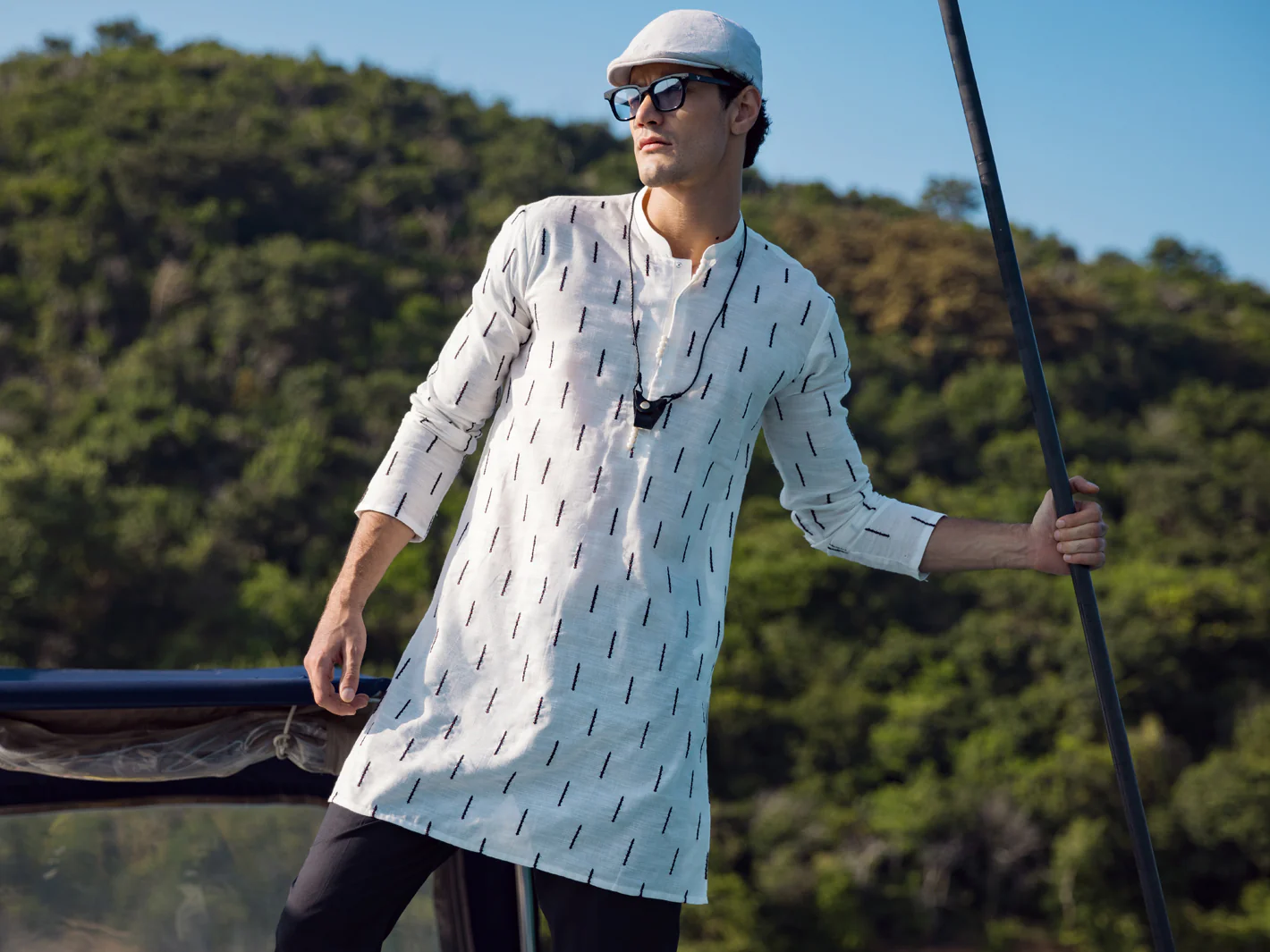 White Kurta - AL-K-1064B - Image 4