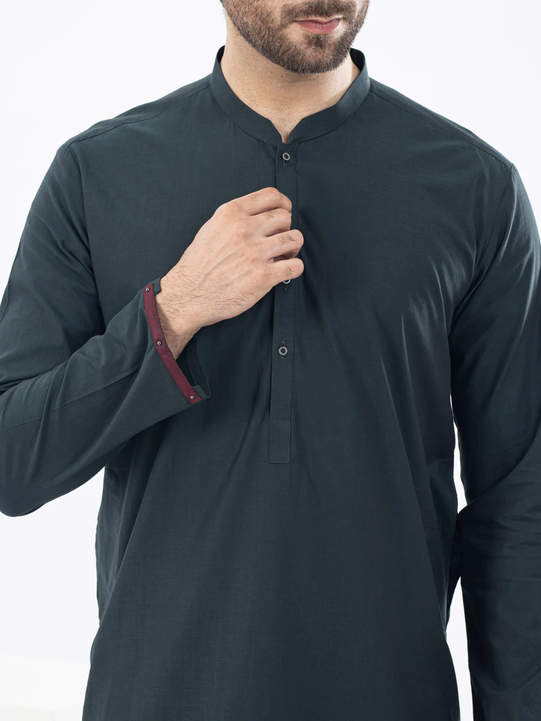 Green Kurta - AL-K-1066 - Image 3