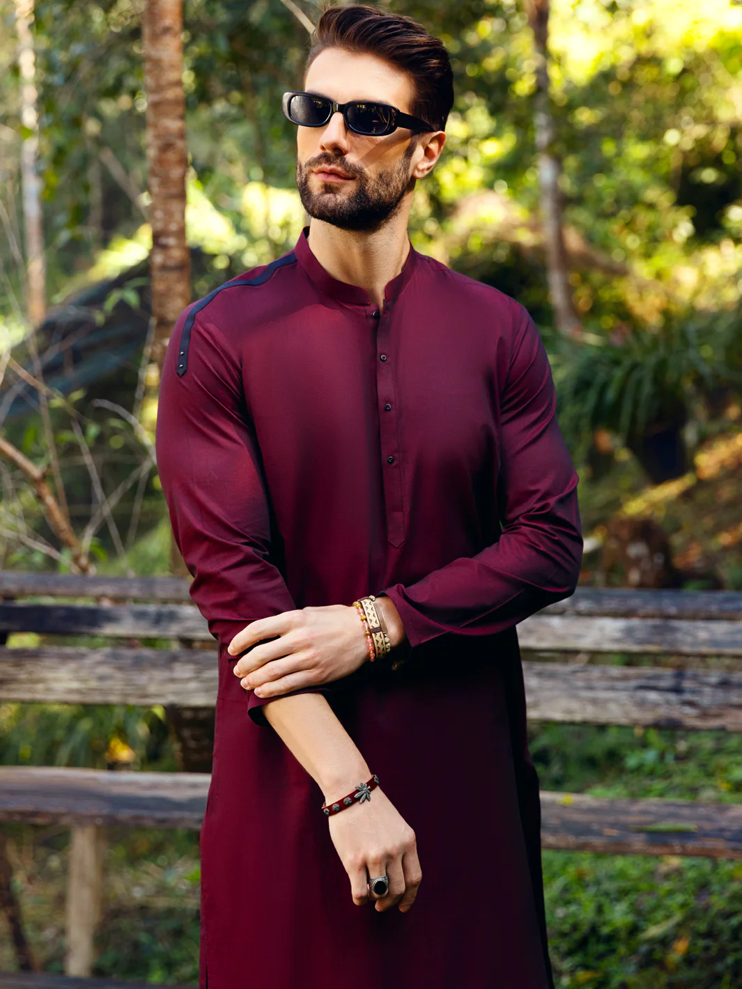 Maroon Kurta - AL-K-1067 - Image 3