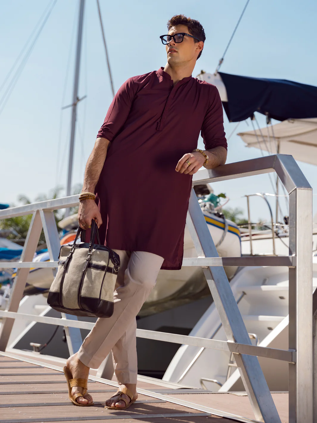 Maroon Kurta - AL-K-1068C