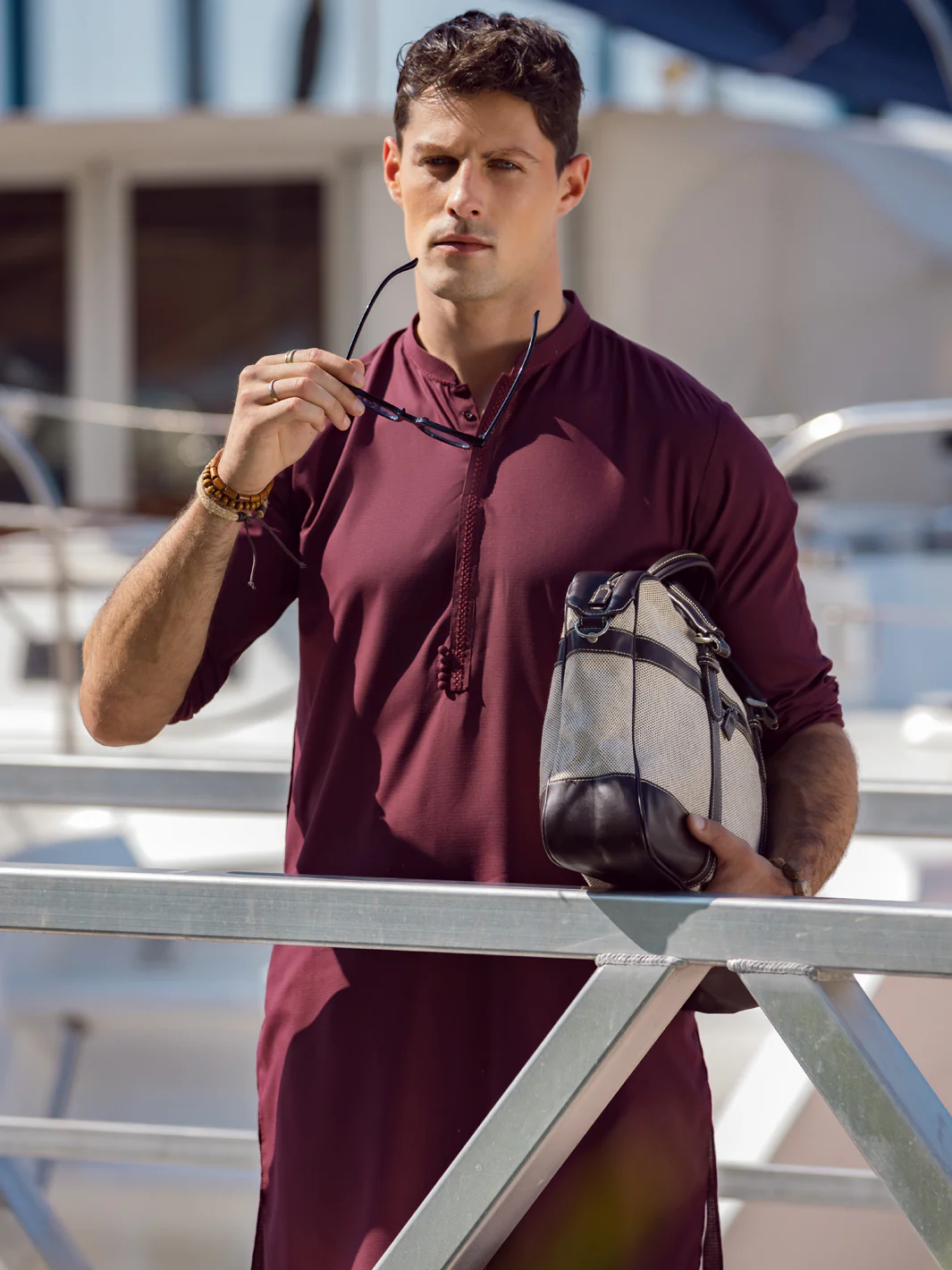 Maroon Kurta - AL-K-1068C - Image 4