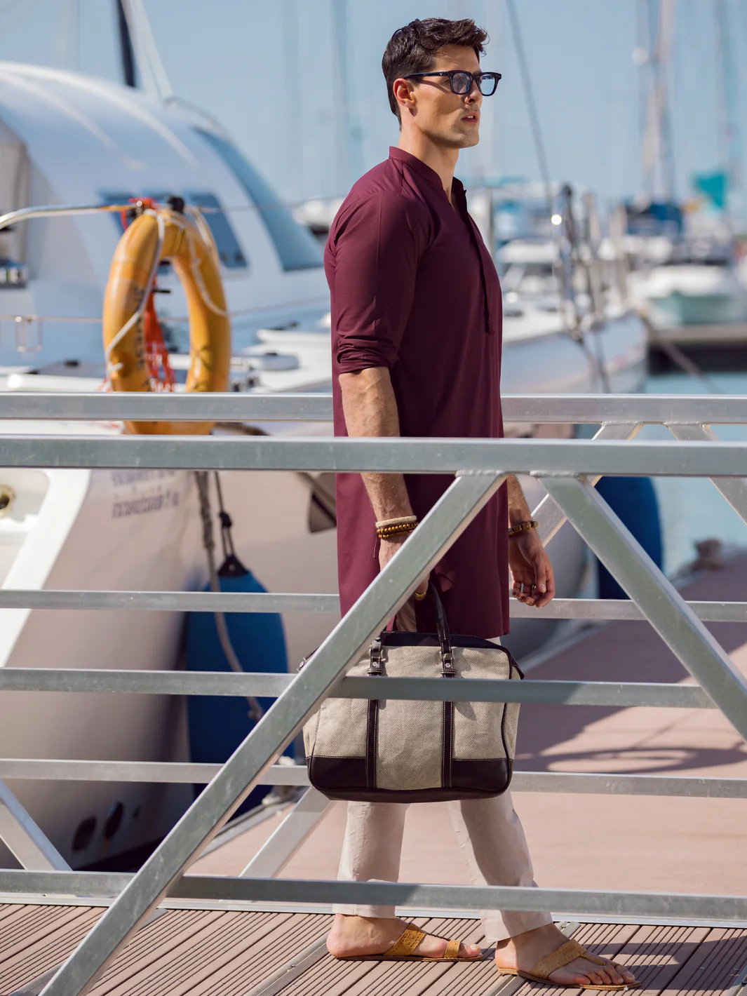 Maroon Kurta - AL-K-1068C - Image 5