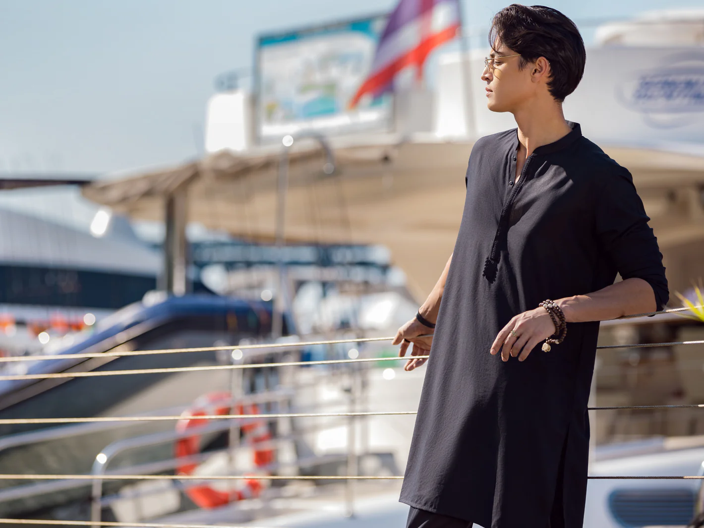 Black Kurta - AL-K-1068E - Image 4
