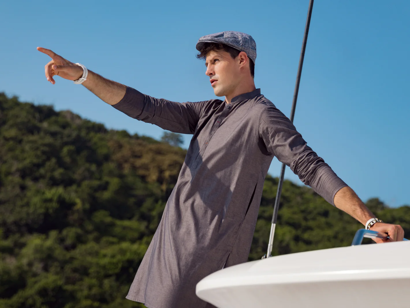 Grey Kurta - AL-K-1069C - Image 3