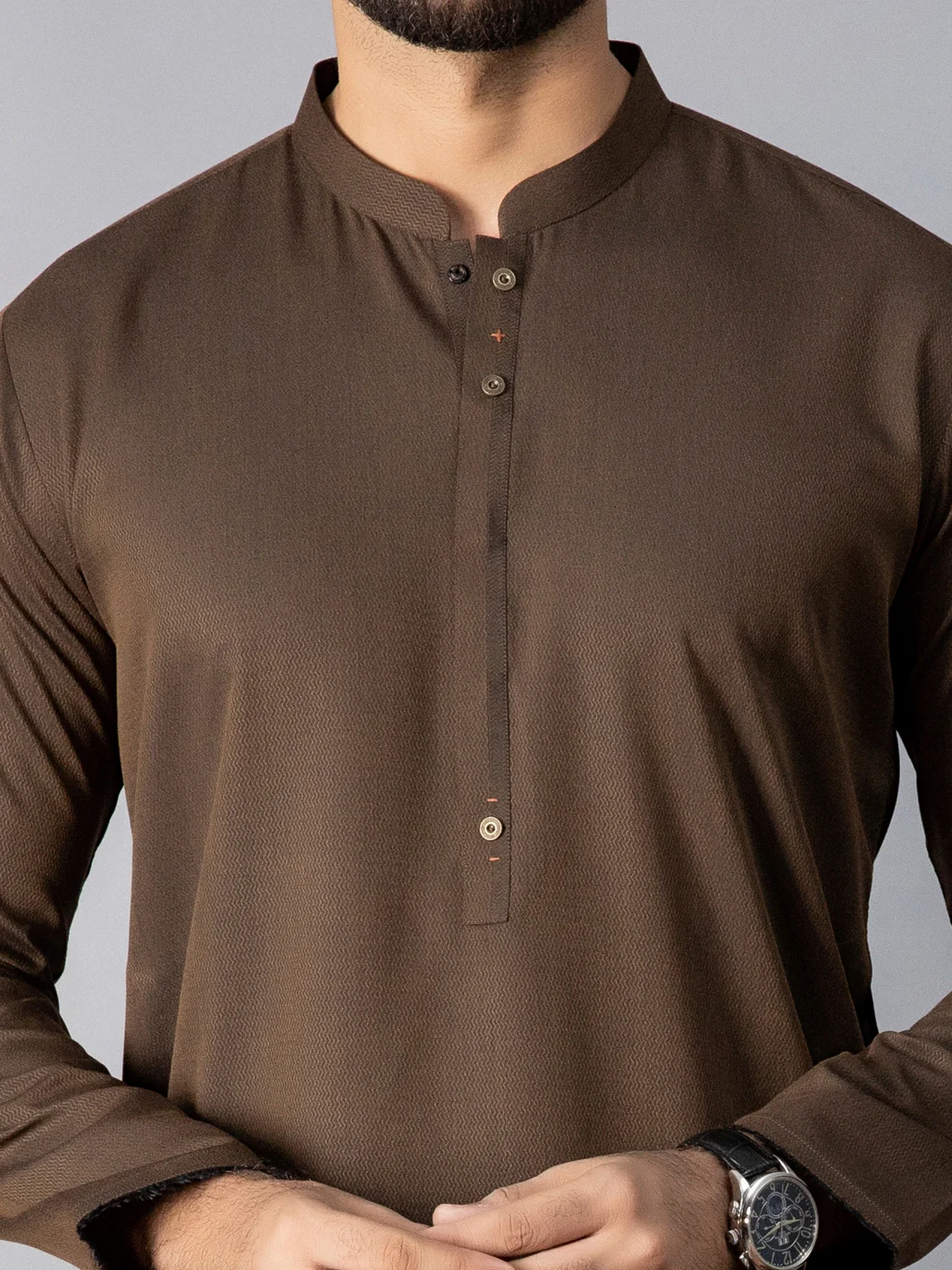 Brown Kurta - AL-K-1085C - Image 2