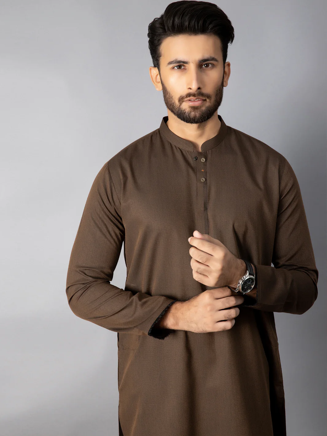 Brown Kurta - AL-K-1085C - Image 3