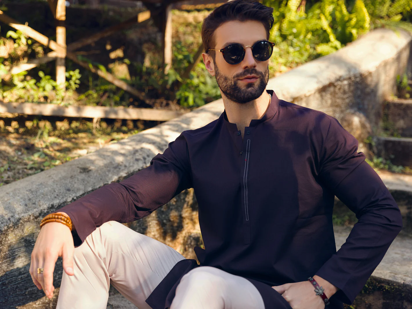 Purple Kurta - AL-K-1101 - Image 3