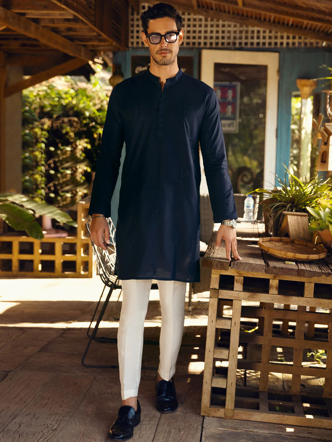 Navy Blue Kurta - AL-K-1103A