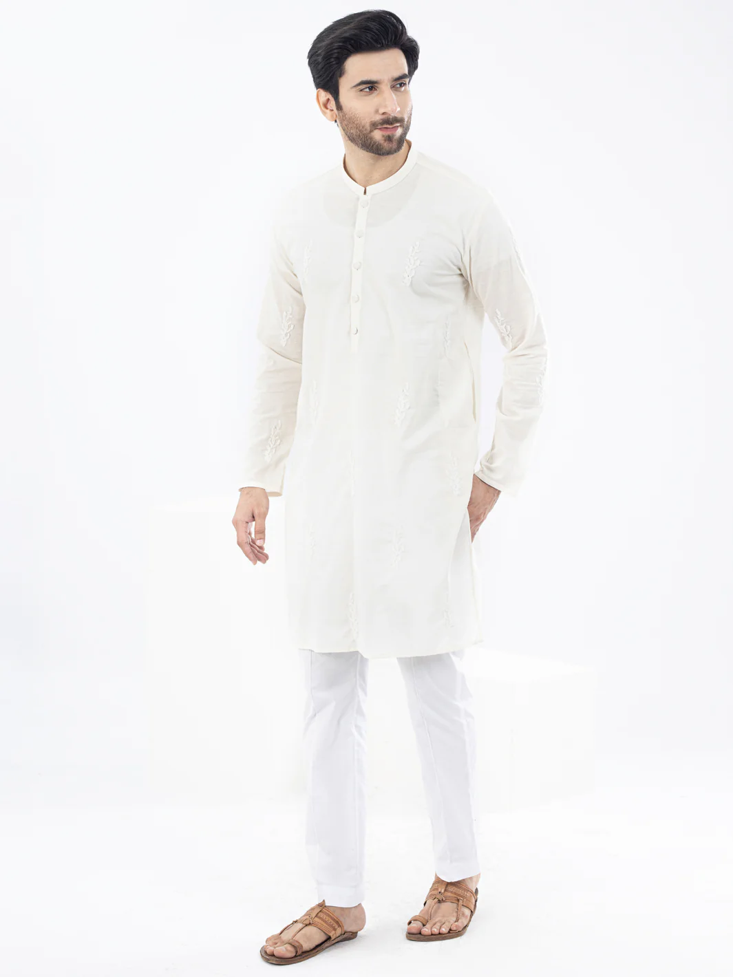 Off White Kurta - AL-K-1103E