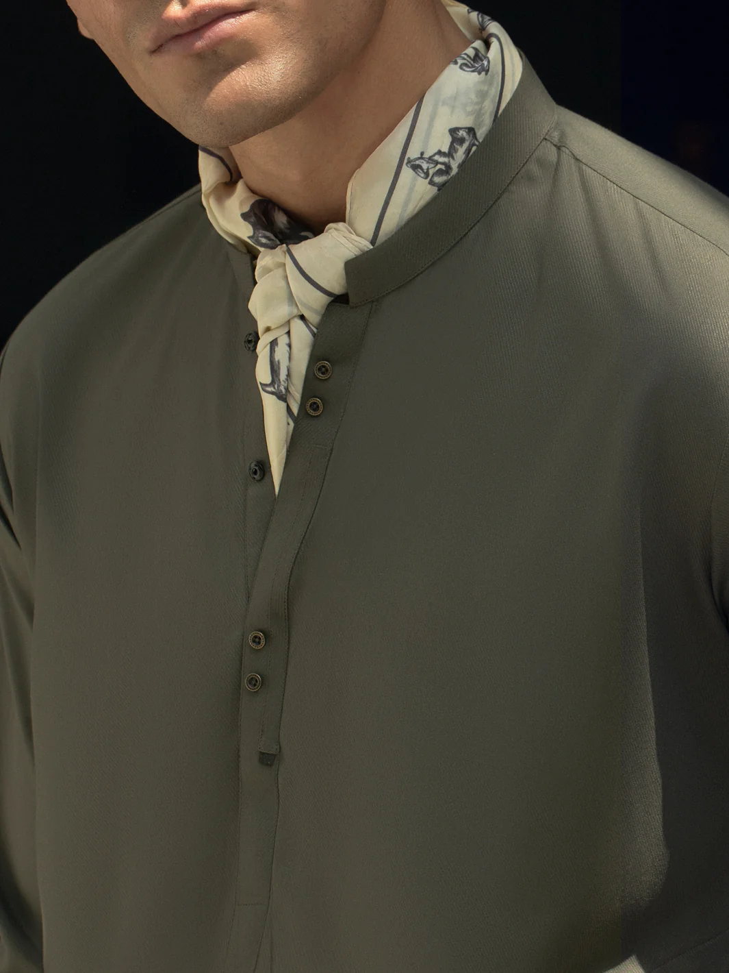 Green Kurta - AL-K-1116 - Image 3