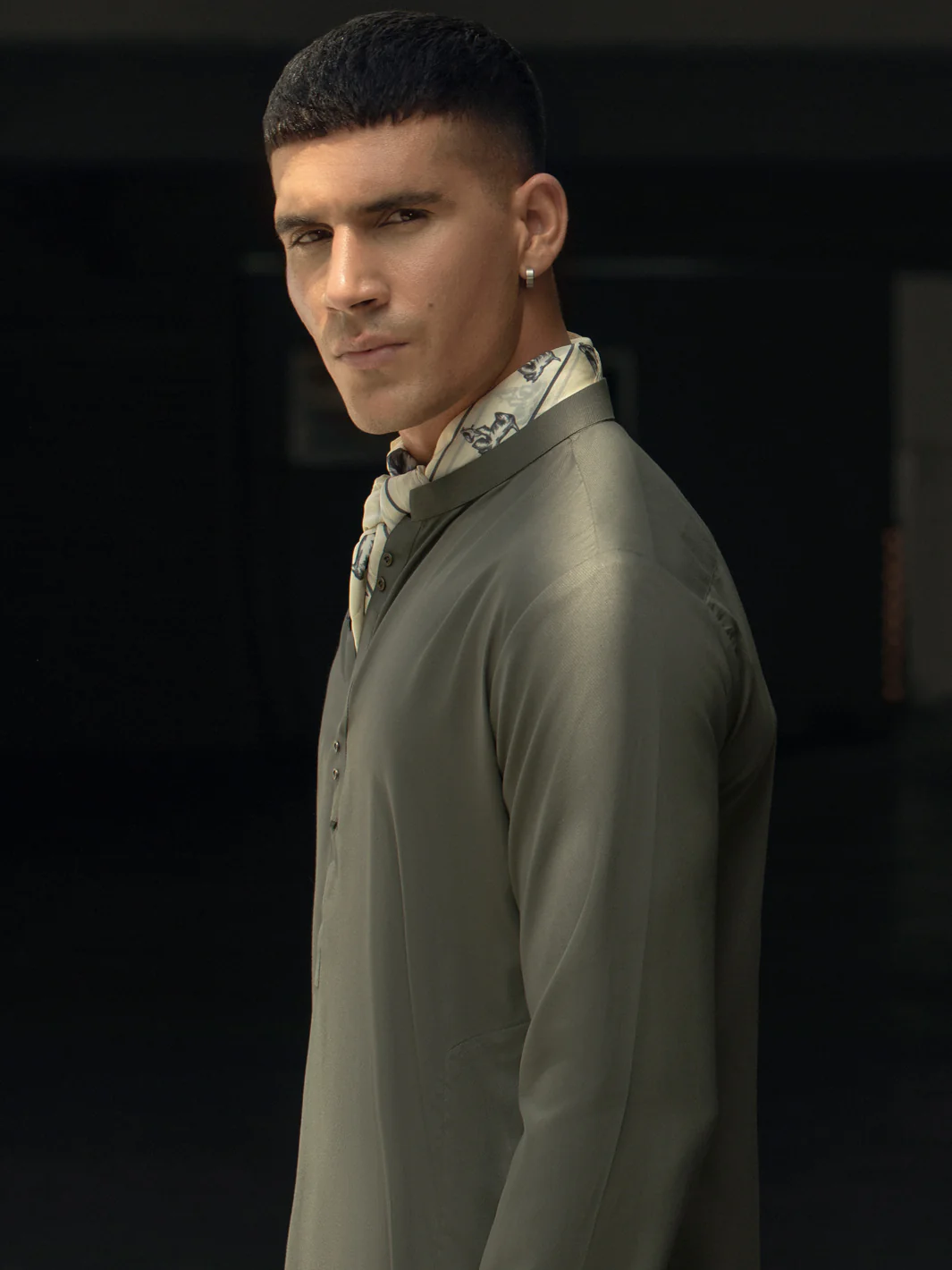Green Kurta - AL-K-1116 - Image 4
