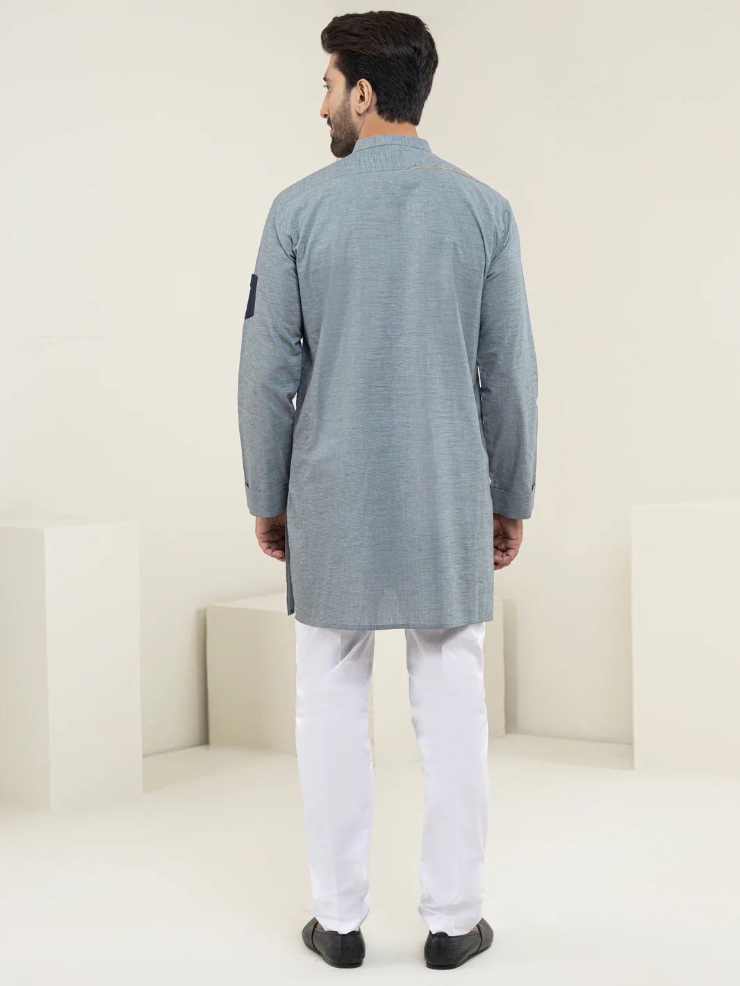 Grey Kurta - AL-K-1128 - Image 2
