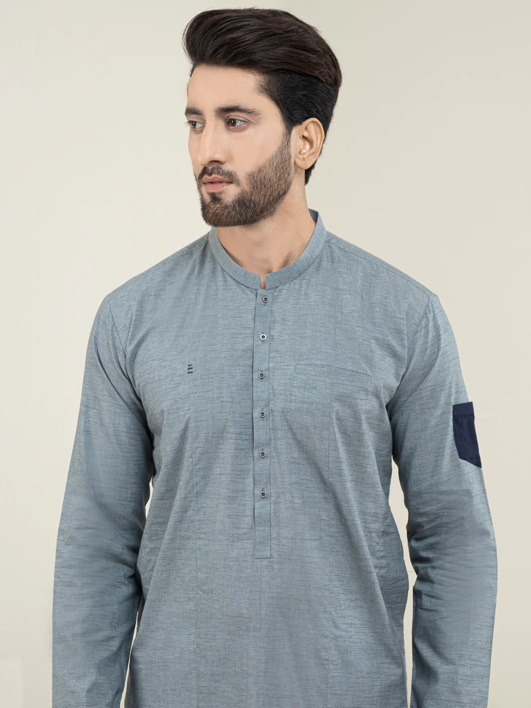 Grey Kurta - AL-K-1128 - Image 3