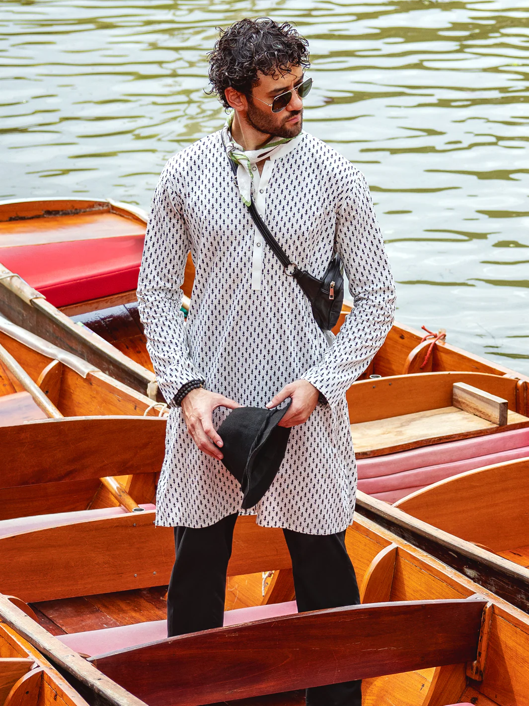 White Cotton Kurta - AL-K-1134B