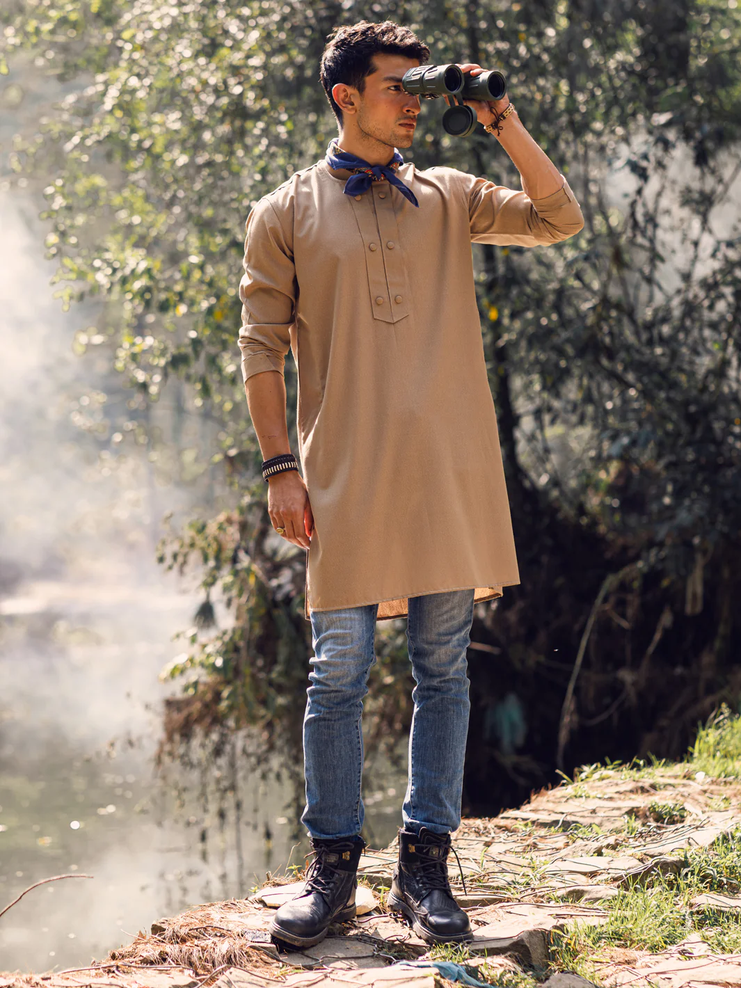 Sand Brown Kurta - AL-K-1143B