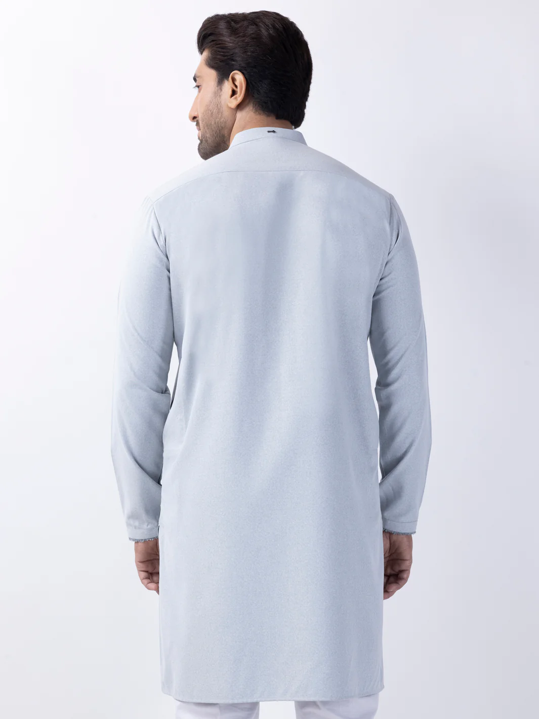 Light Blue Blended Kurta - AL-K-1156 - Image 2