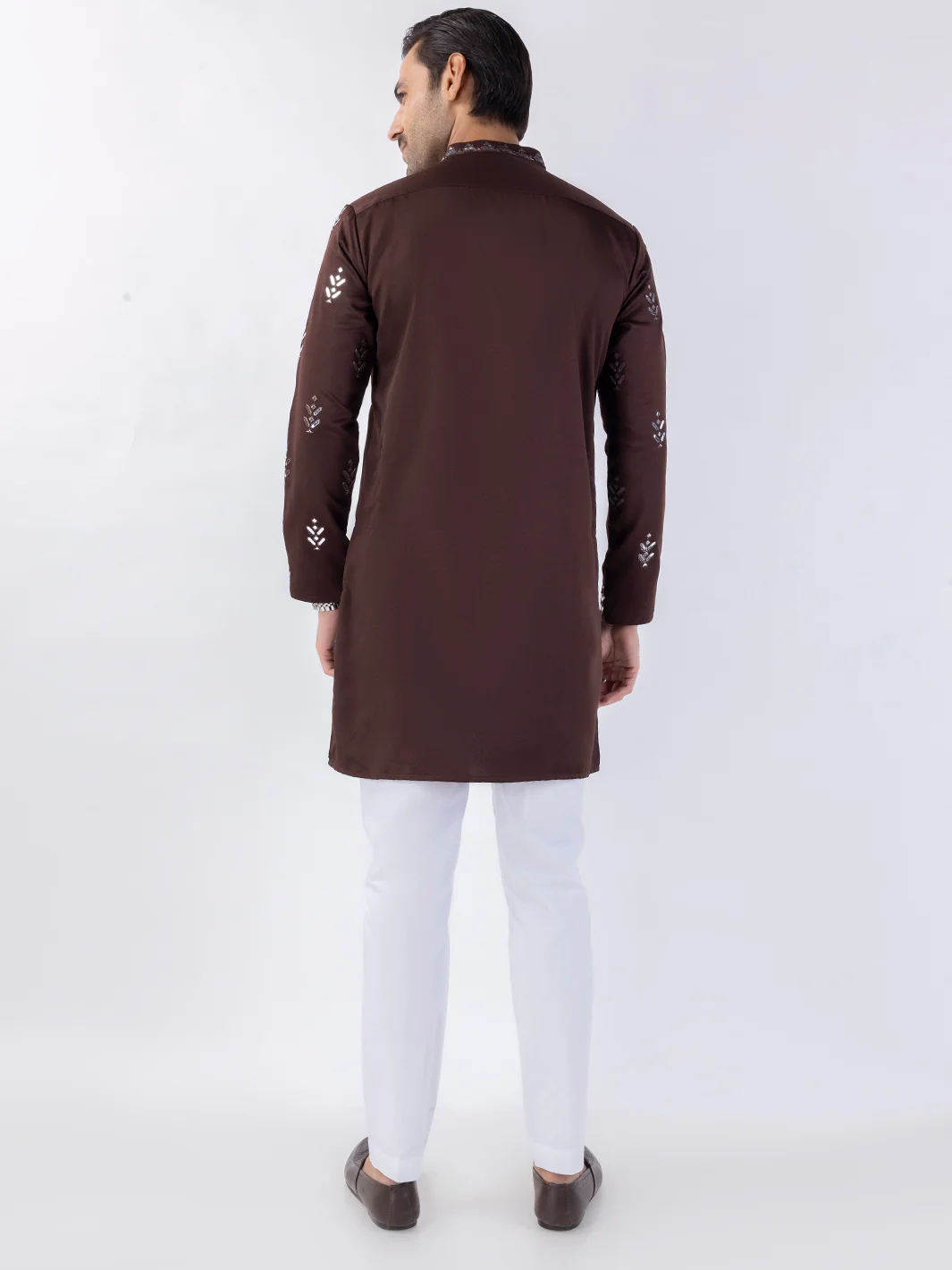 Brown Blended Kurta - AL-K-1160C - Image 3