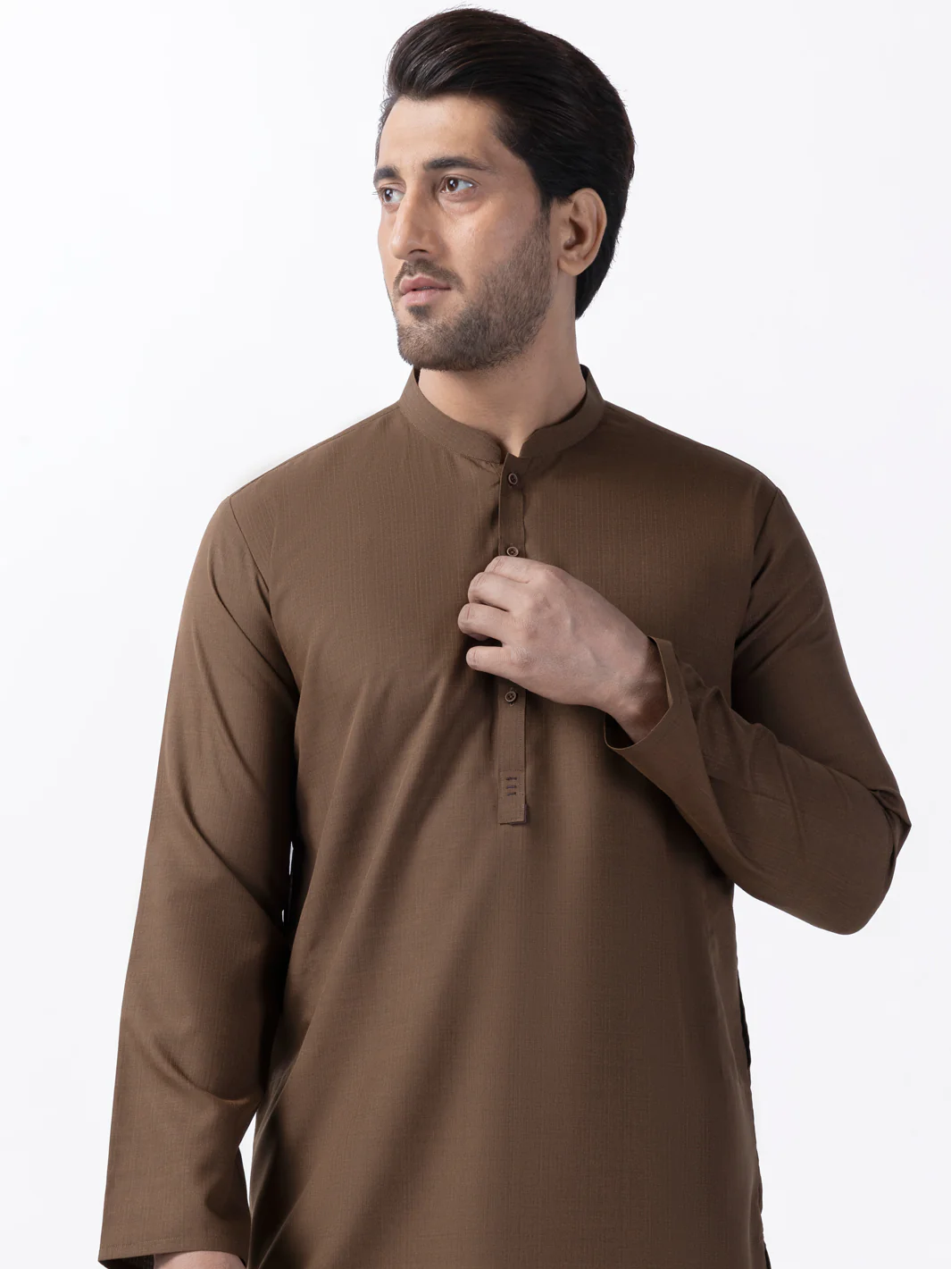 Brown Blended Kurta - AL-K-1161 - Image 3