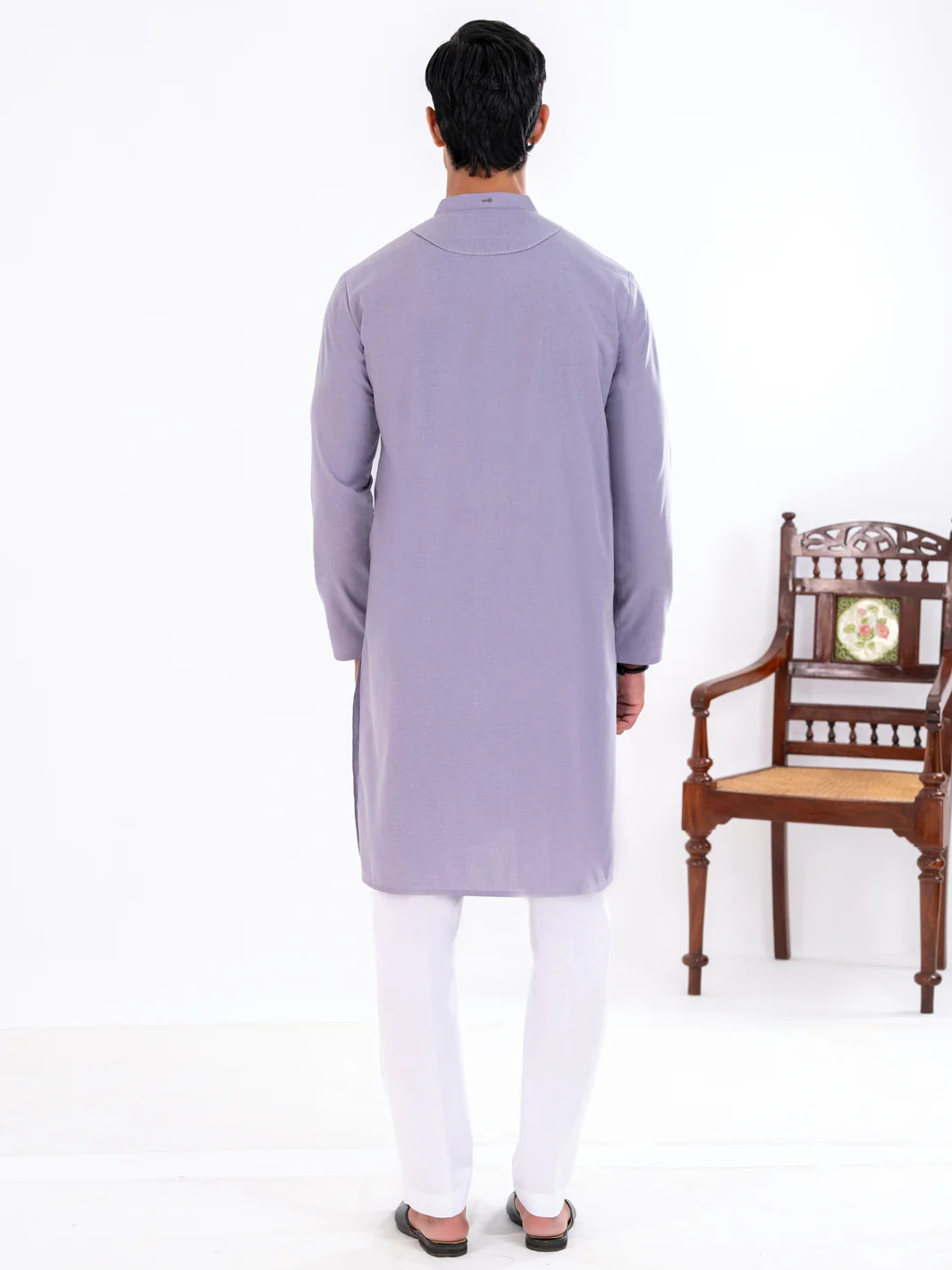 Purple Blended Kurta - AL-K-1279 - Image 2