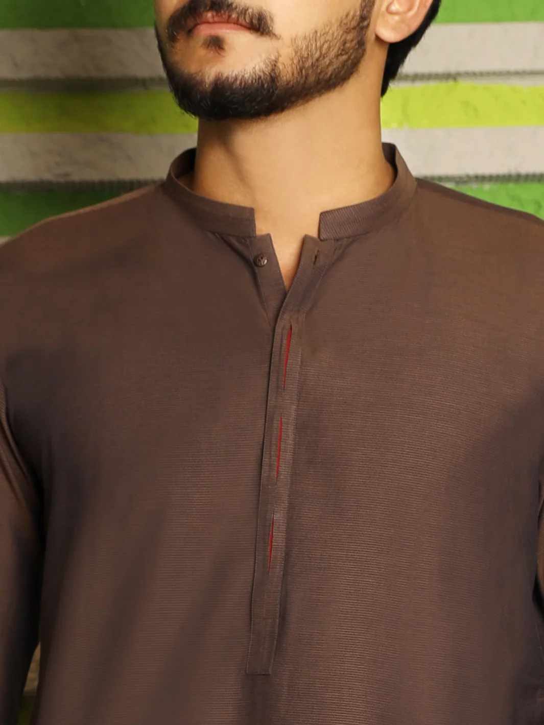 Brown Cotton Kurta - AL-K-834 - Image 2