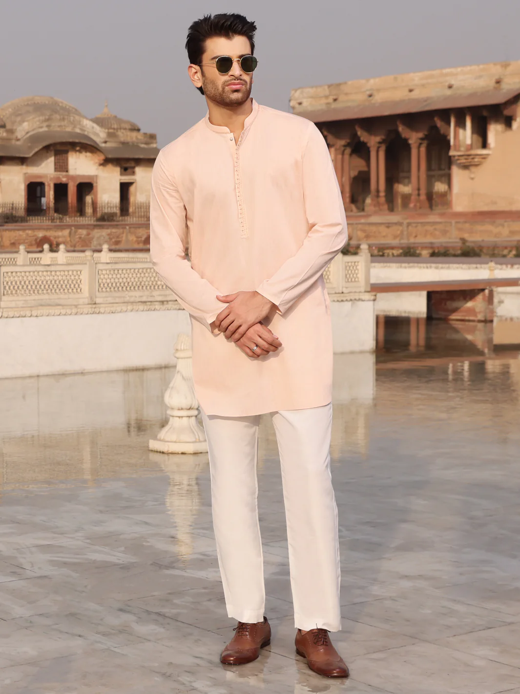Pink Cotton Kurta - AL-K-892
