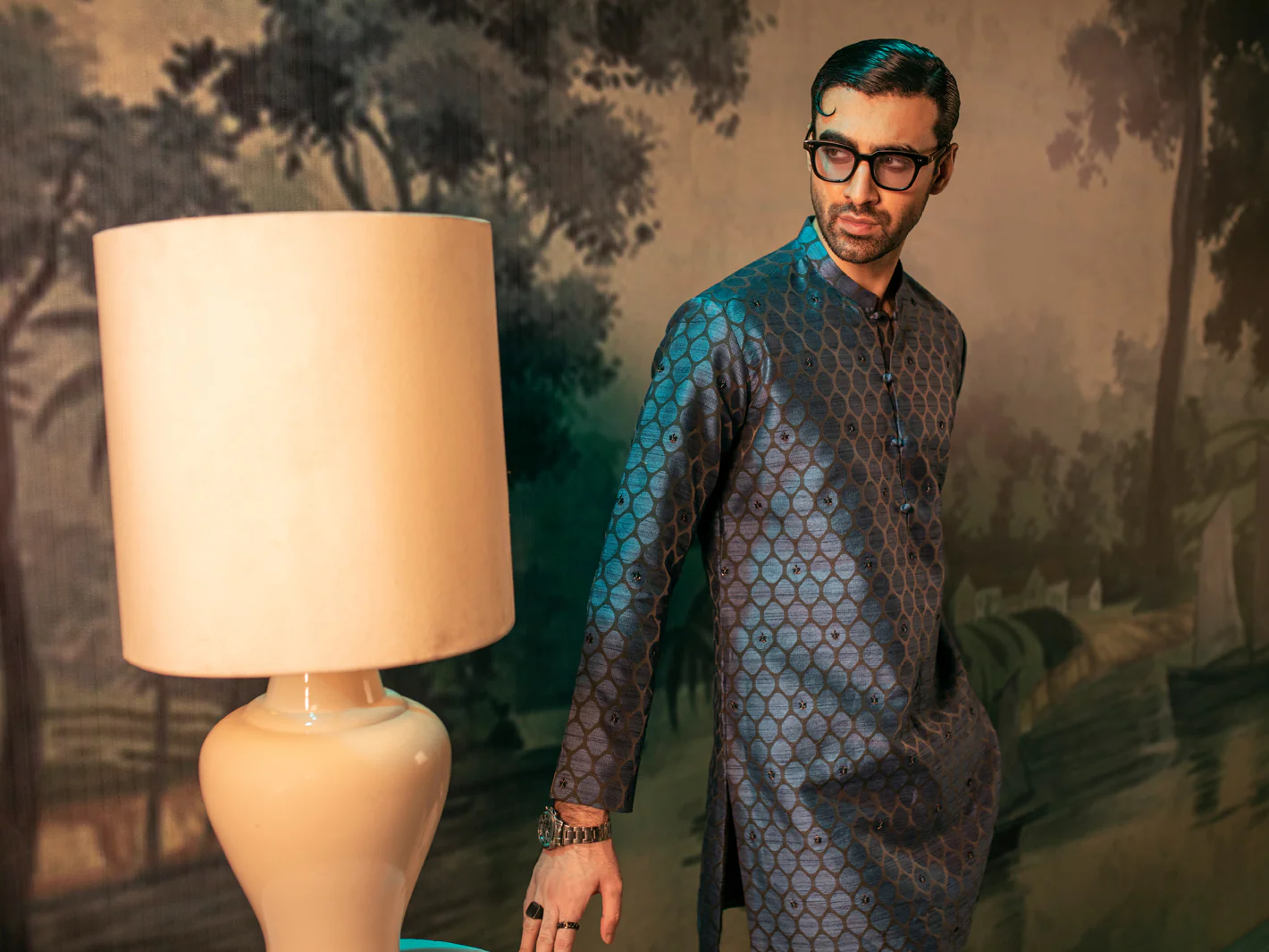 Blue Blended Special Kurta - AL-K-SP-056 - Image 5