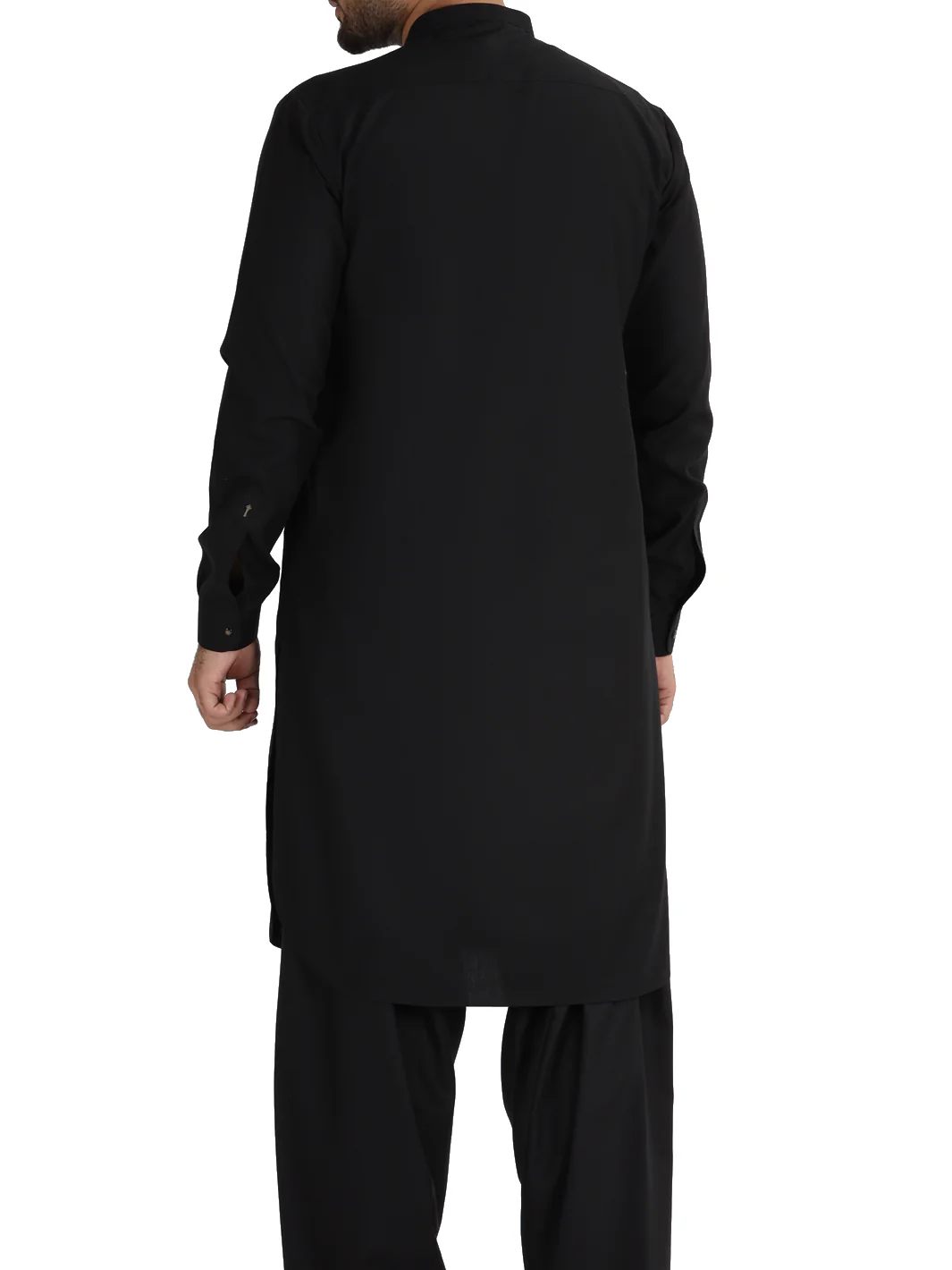 Black Blended Kameez Shalwar - AL-KS-2472 - Image 3