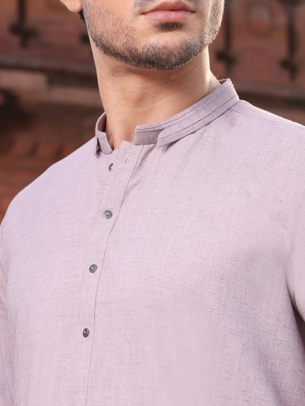 Light Purple Blended Kameez Shalwar - AL-KS-2569 - Image 2