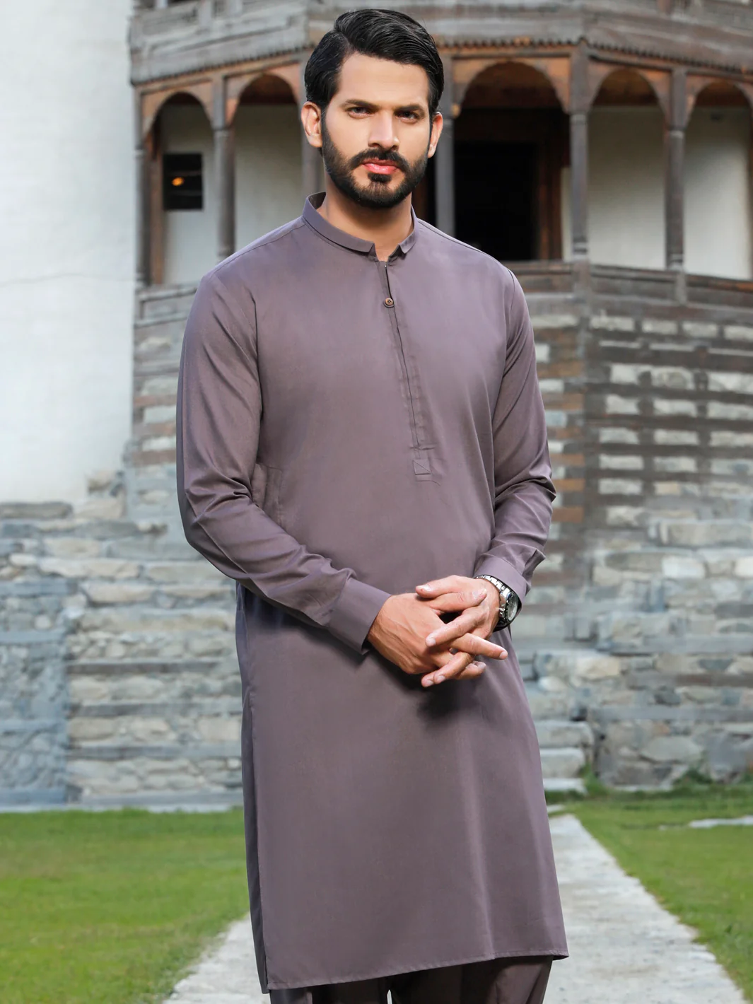 Purple Kameez Shalwar - AL-KS-2760 - Image 4