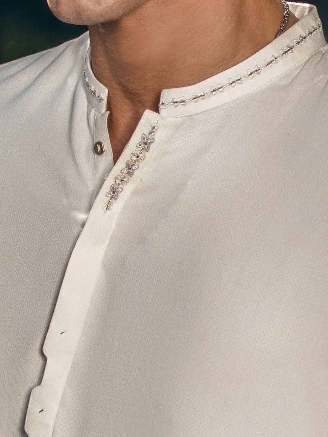 Off White Kameez Shalwar - AL-KS-2825 - Image 2