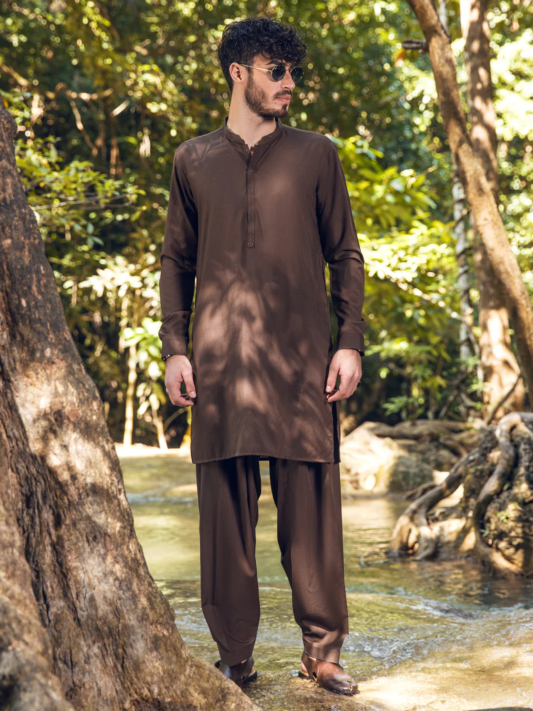 Brown Kameez Shalwar - AL-KS-2838
