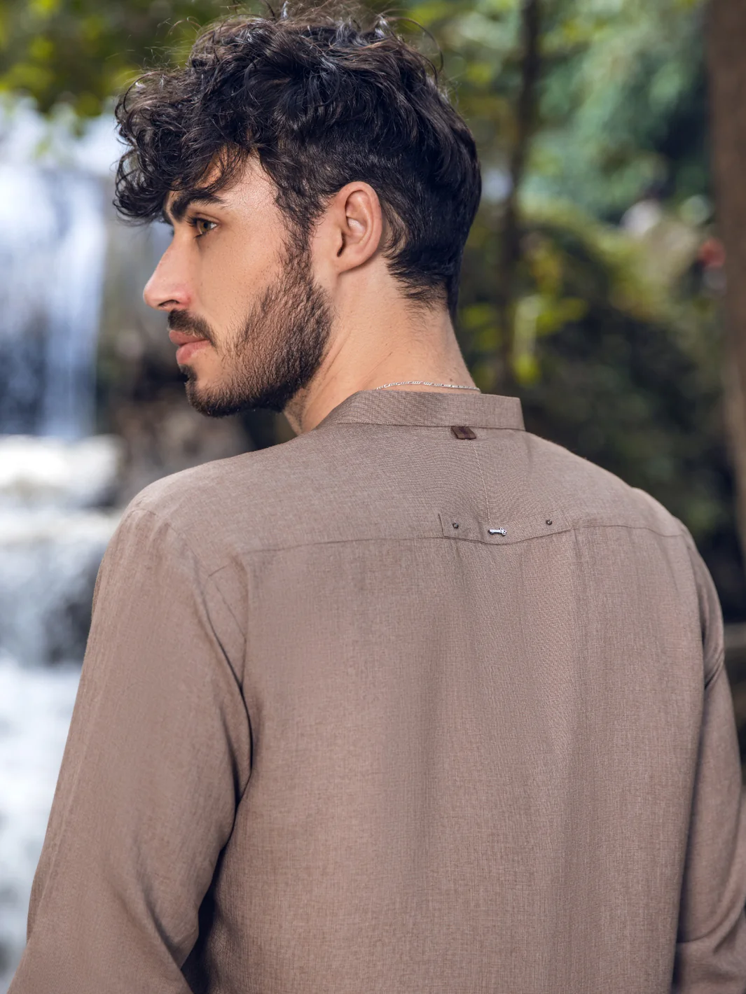 Light Brown Kameez Shalwar - AL-KS-2848 - Image 2