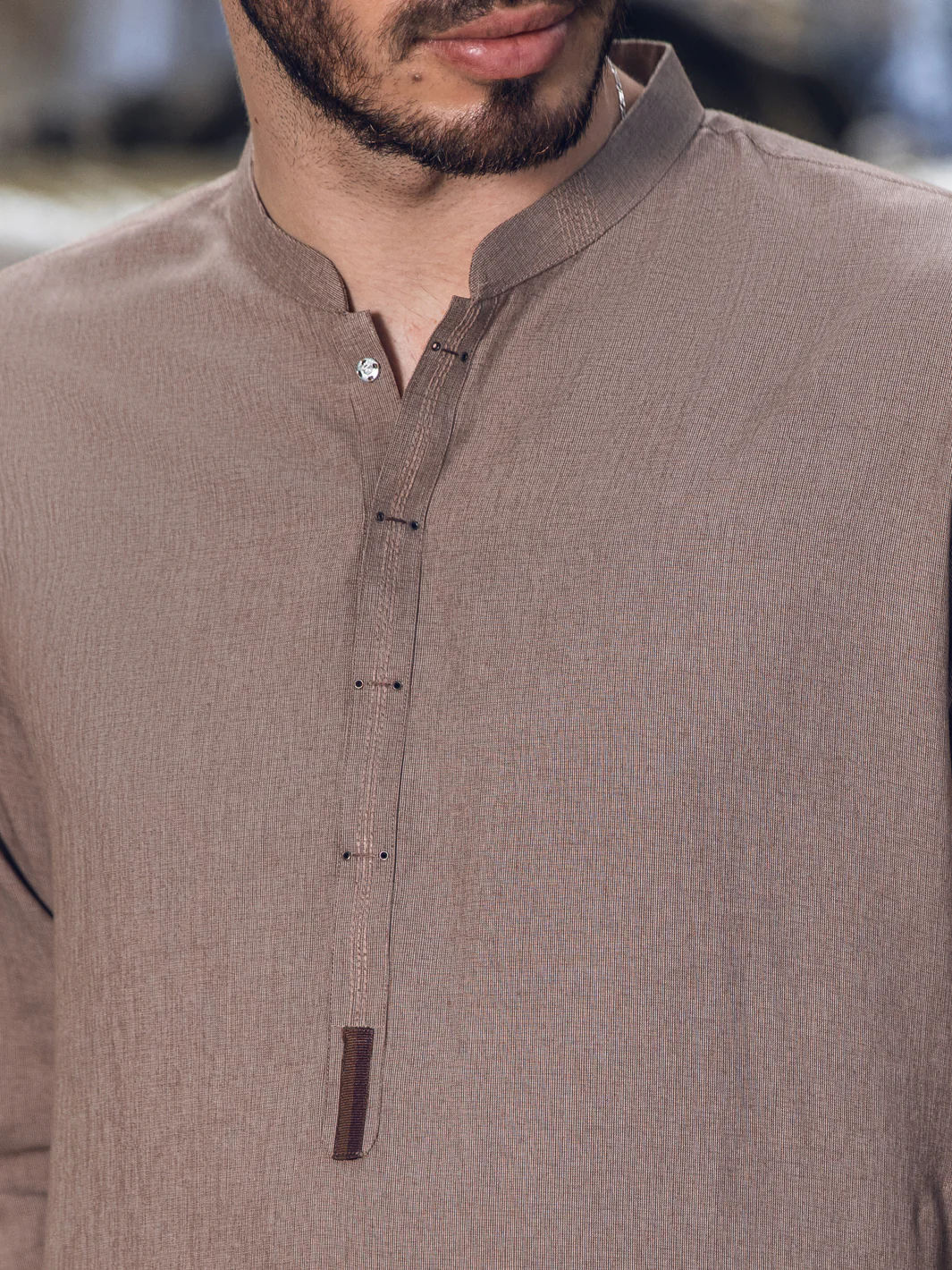 Light Brown Kameez Shalwar - AL-KS-2848 - Image 3