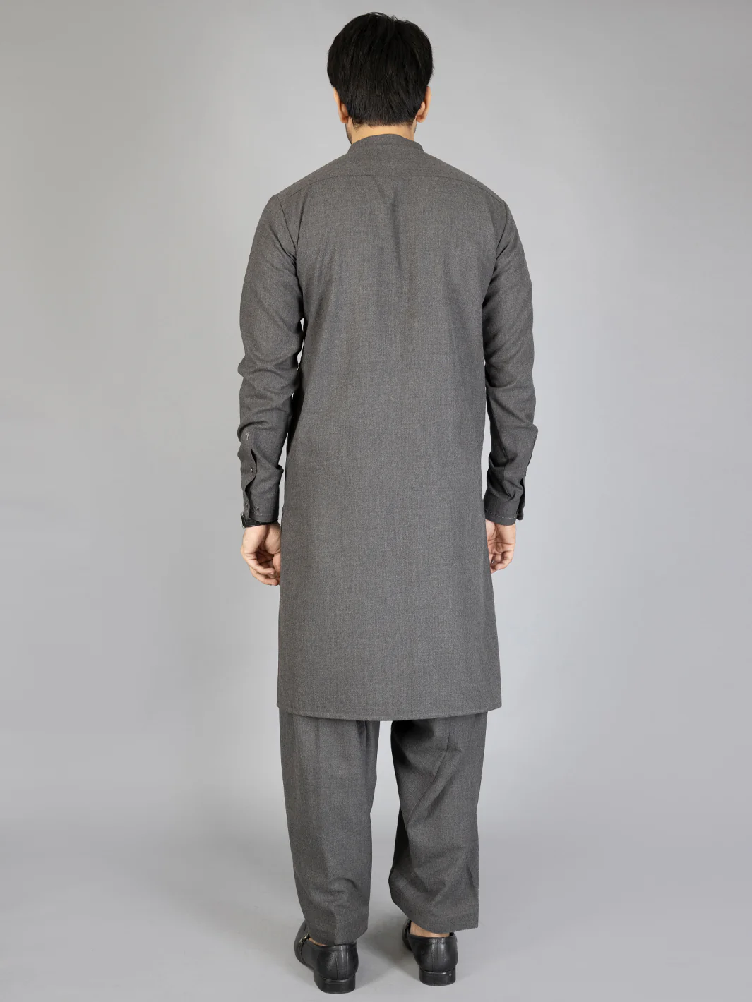 Grey Blended Kameez Shalwar - AL-KS-2855 - Image 4