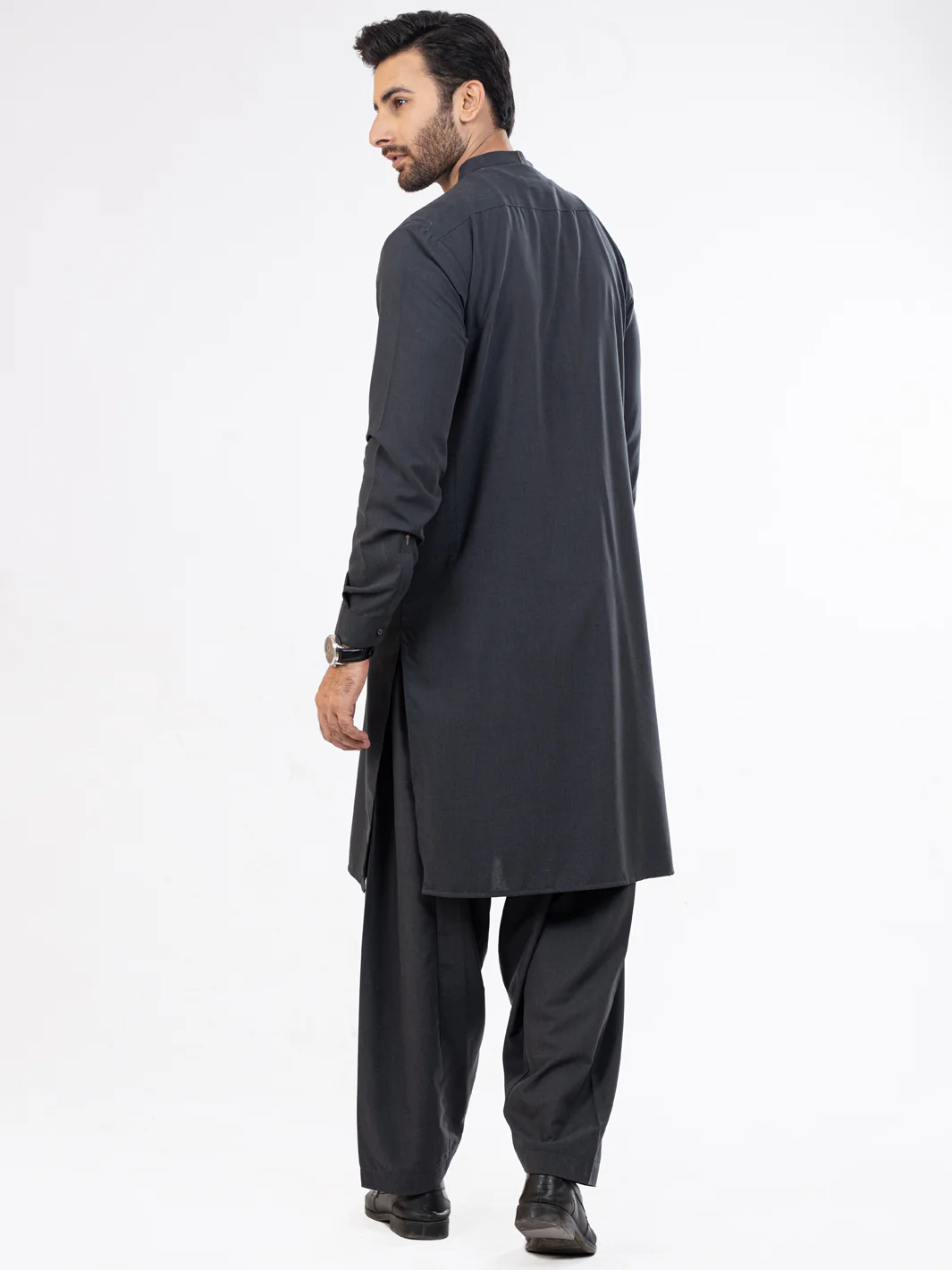Grey Kameez Shalwar - AL-KS-2861 - Image 2