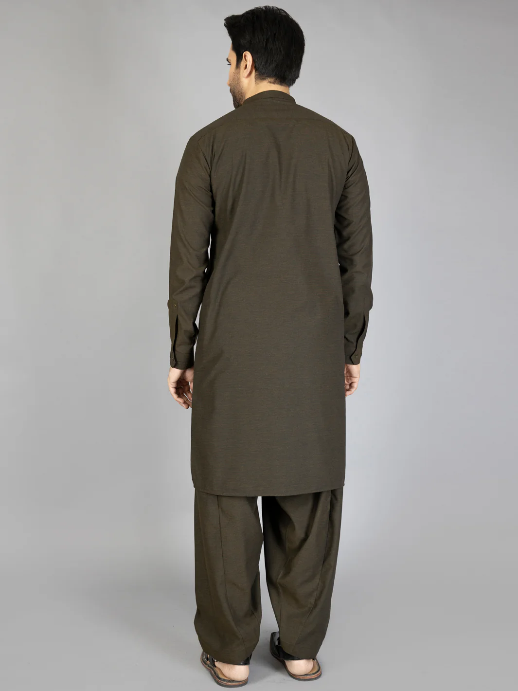 Green Blended Kameez Shalwar - AL-KS-2873 - Image 3