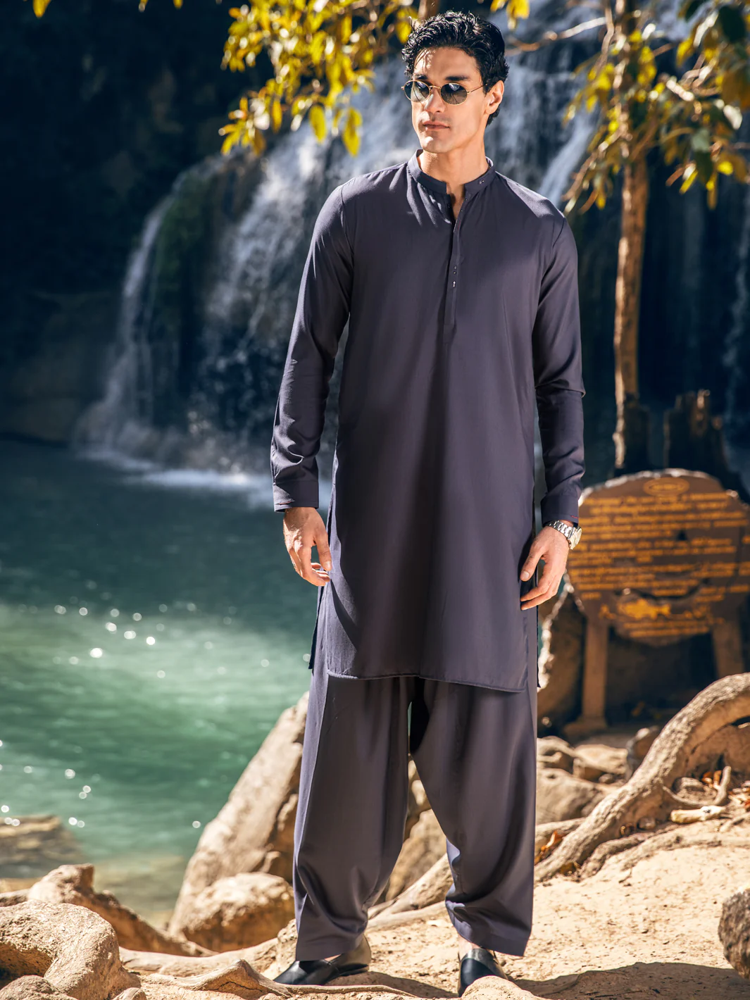 Purple Kameez Shalwar - AL-KS-2886