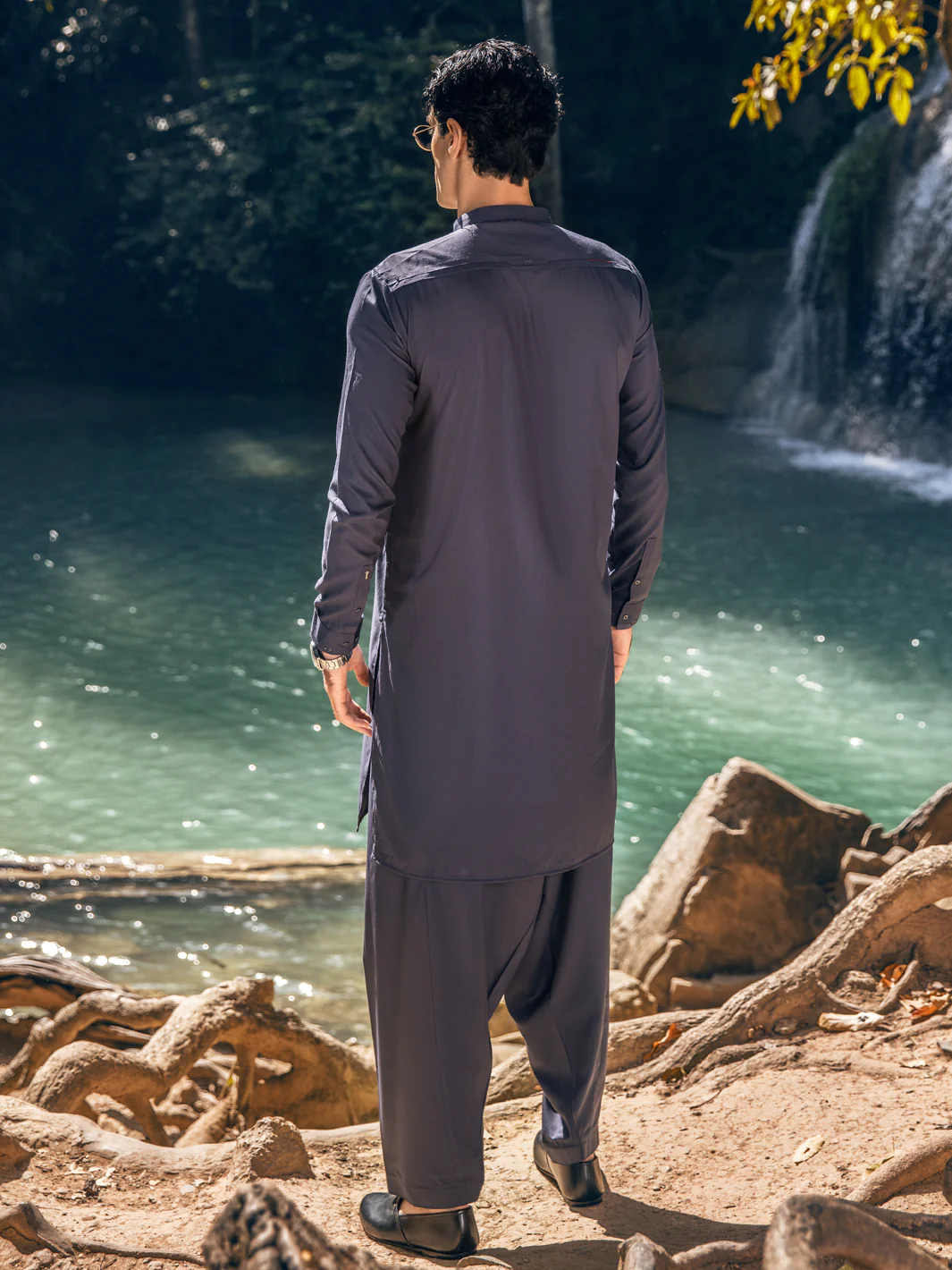 Purple Kameez Shalwar - AL-KS-2886 - Image 4