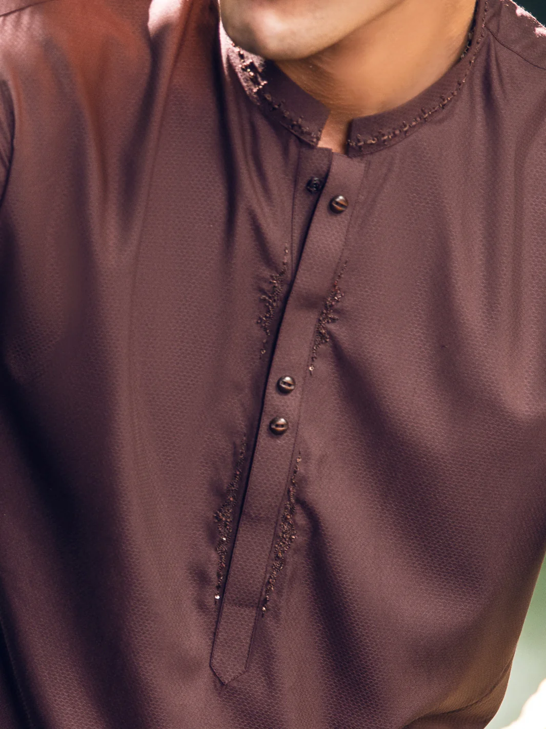 Brown Kameez Shalwar - AL-KS-2893 - Image 3